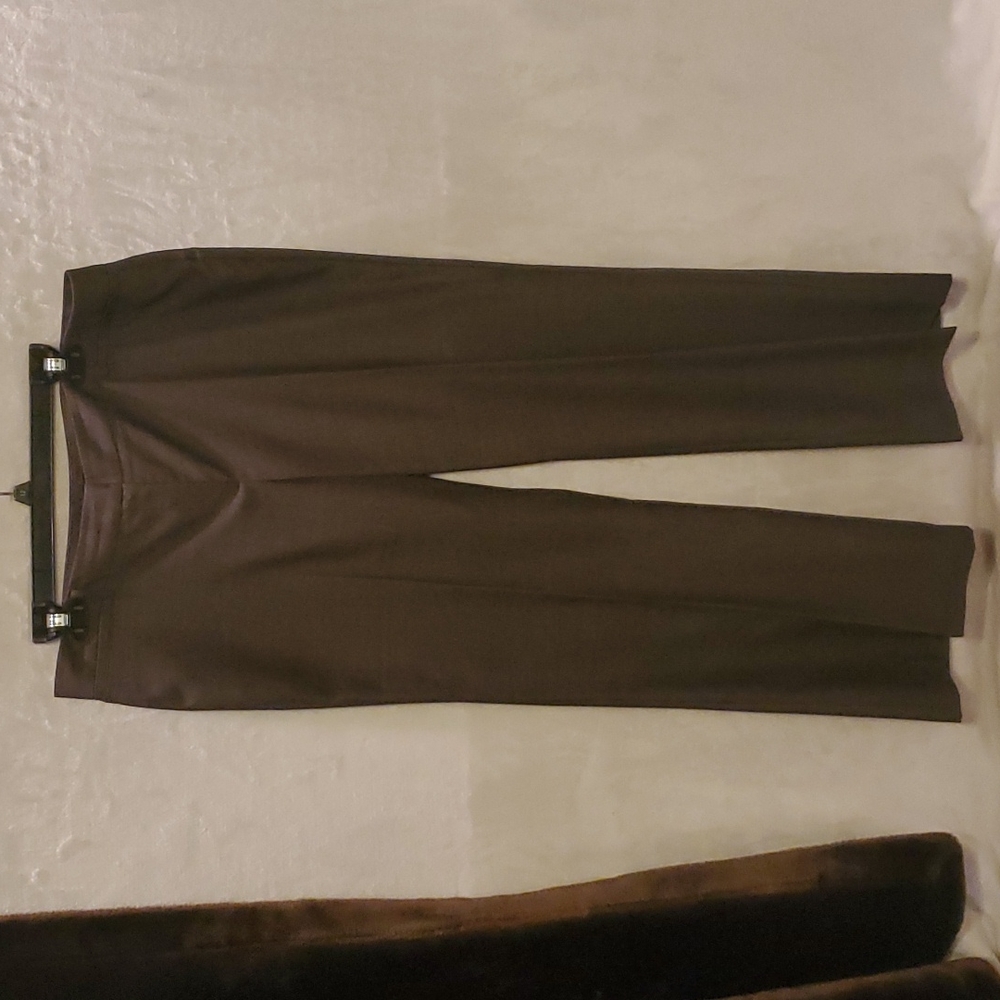 New York & Company Brown woven Business Pants Sz 14